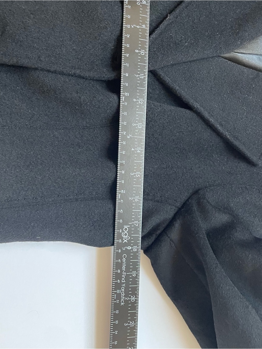 Calvin Klein Black Single-Breasted Wool Trench Coat - Picture 14 of 16